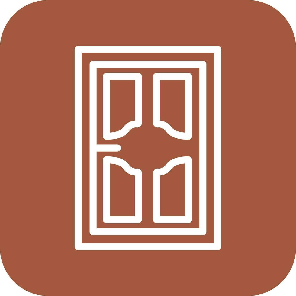 ilustración de diseño de icono de vector de puerta