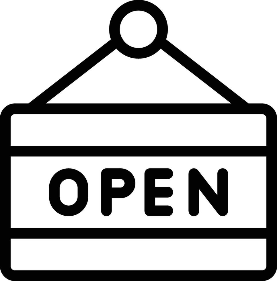 abierto firmar vector icono diseño ilustración
