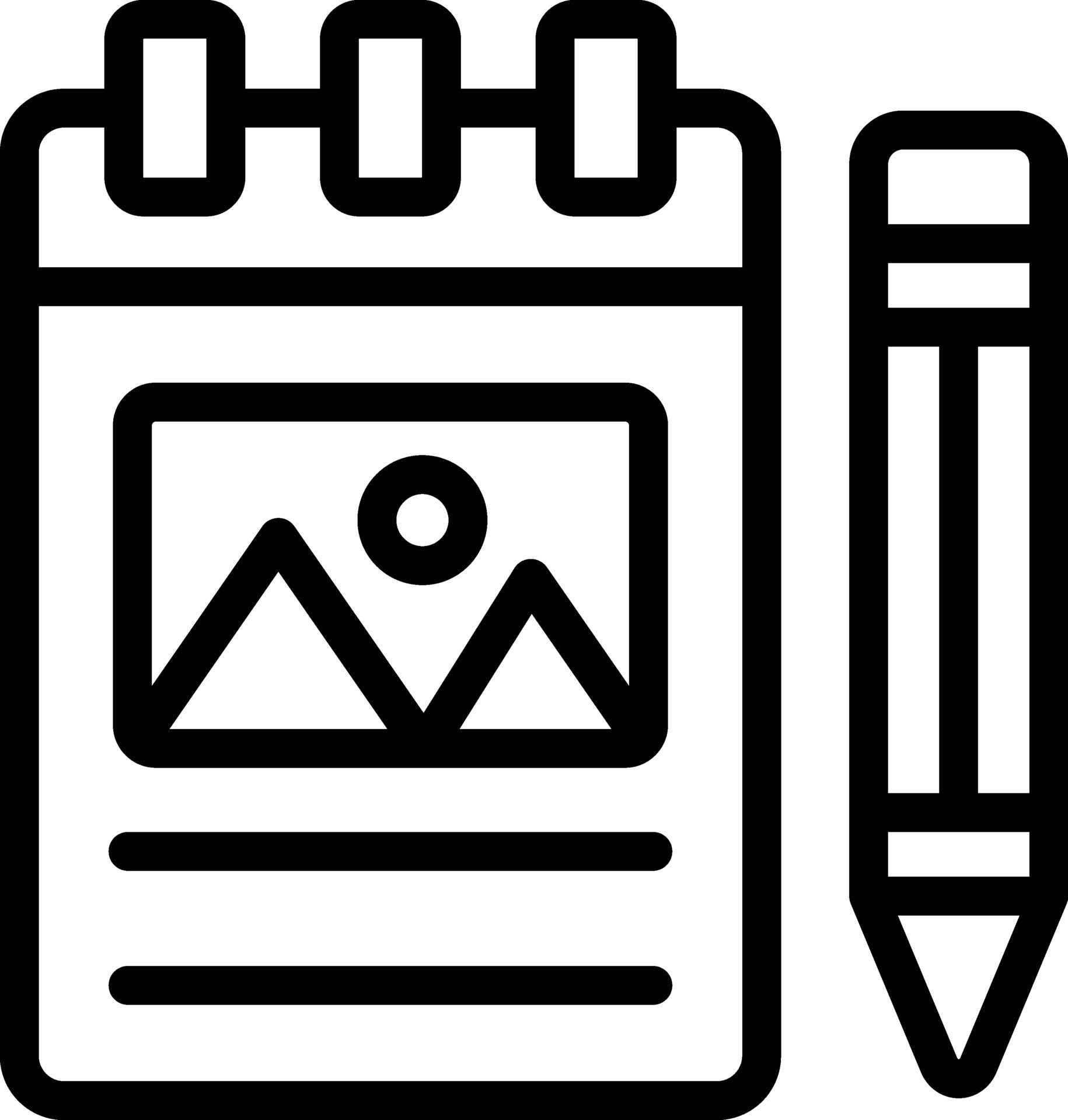 Sketchbook Vector Icon Design Illustration 33248334 Vector Art at Vecteezy