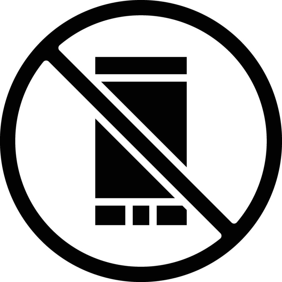 No Phone Vector Icon Design Illustration