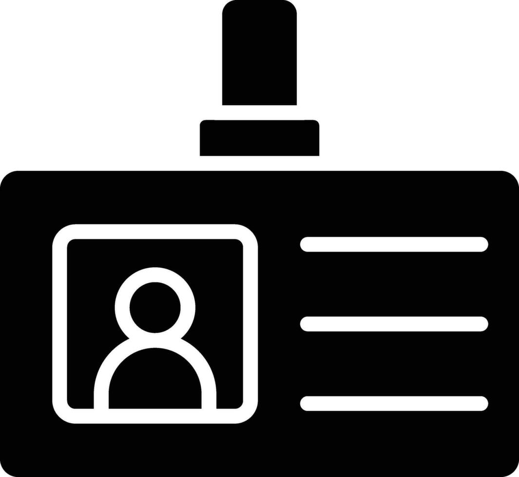 Ilustración de diseño de icono de vector de tarjeta de identificación
