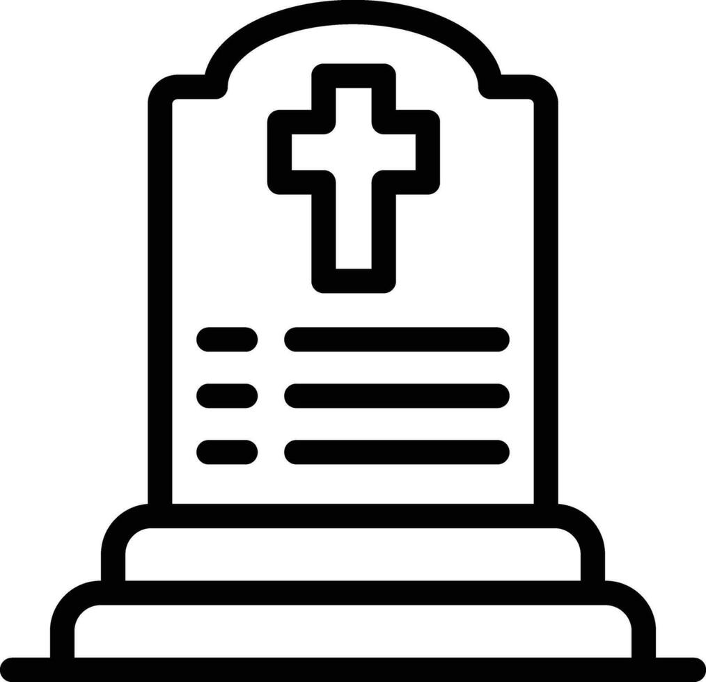 Cemetery Vector Icon Design Illustration