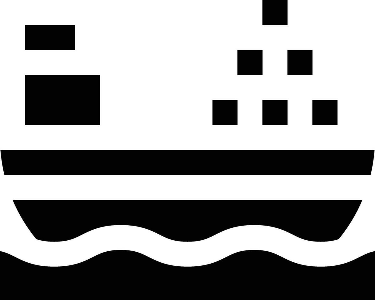 Cargo Ship Vector Icon Design Illustration