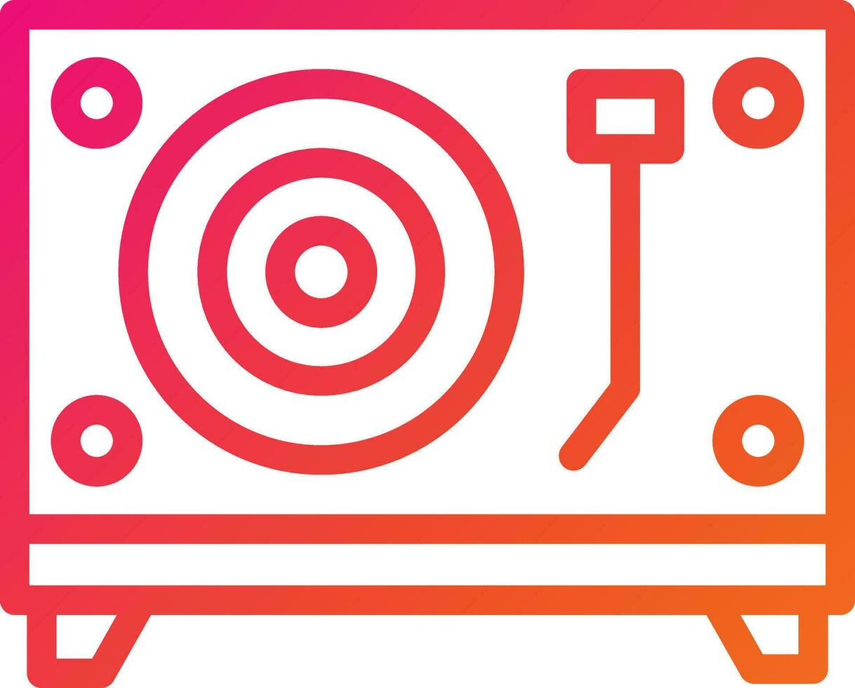 Turntable Vector Icon Design Illustration