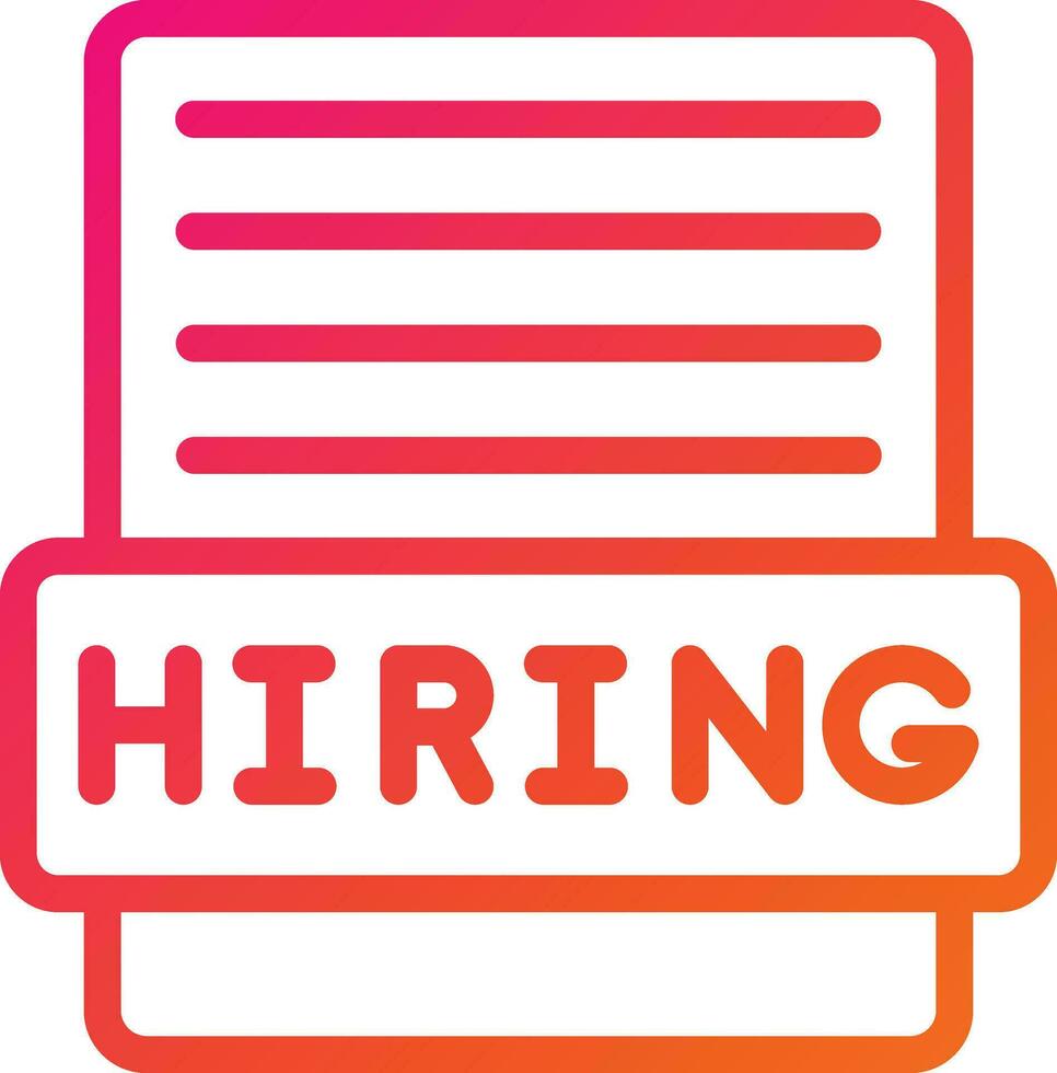 Hiring Vector Icon Design Illustration