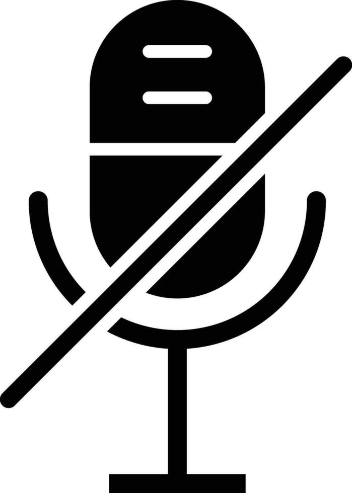 Microphone disable Vector Icon Design Illustration