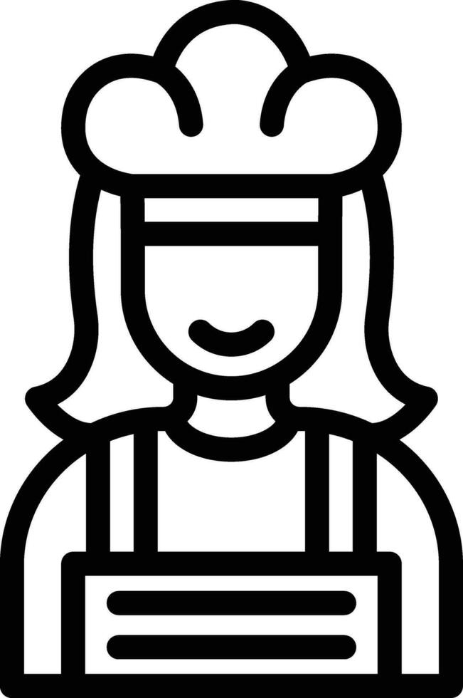 Female Chef Vector Icon Design Illustration