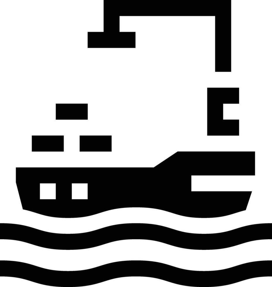 Cargo Ship Vector Icon Design Illustration