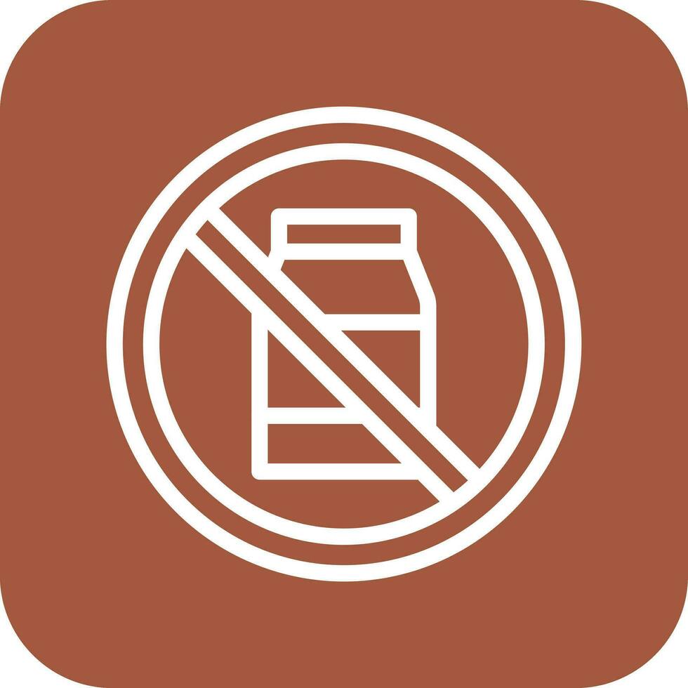 No Milk Vector Icon Design Illustration