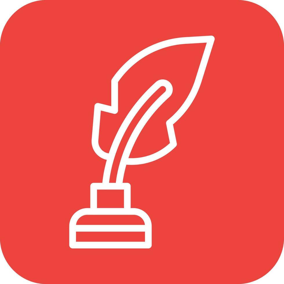 Ink feather Vector Icon Design Illustration