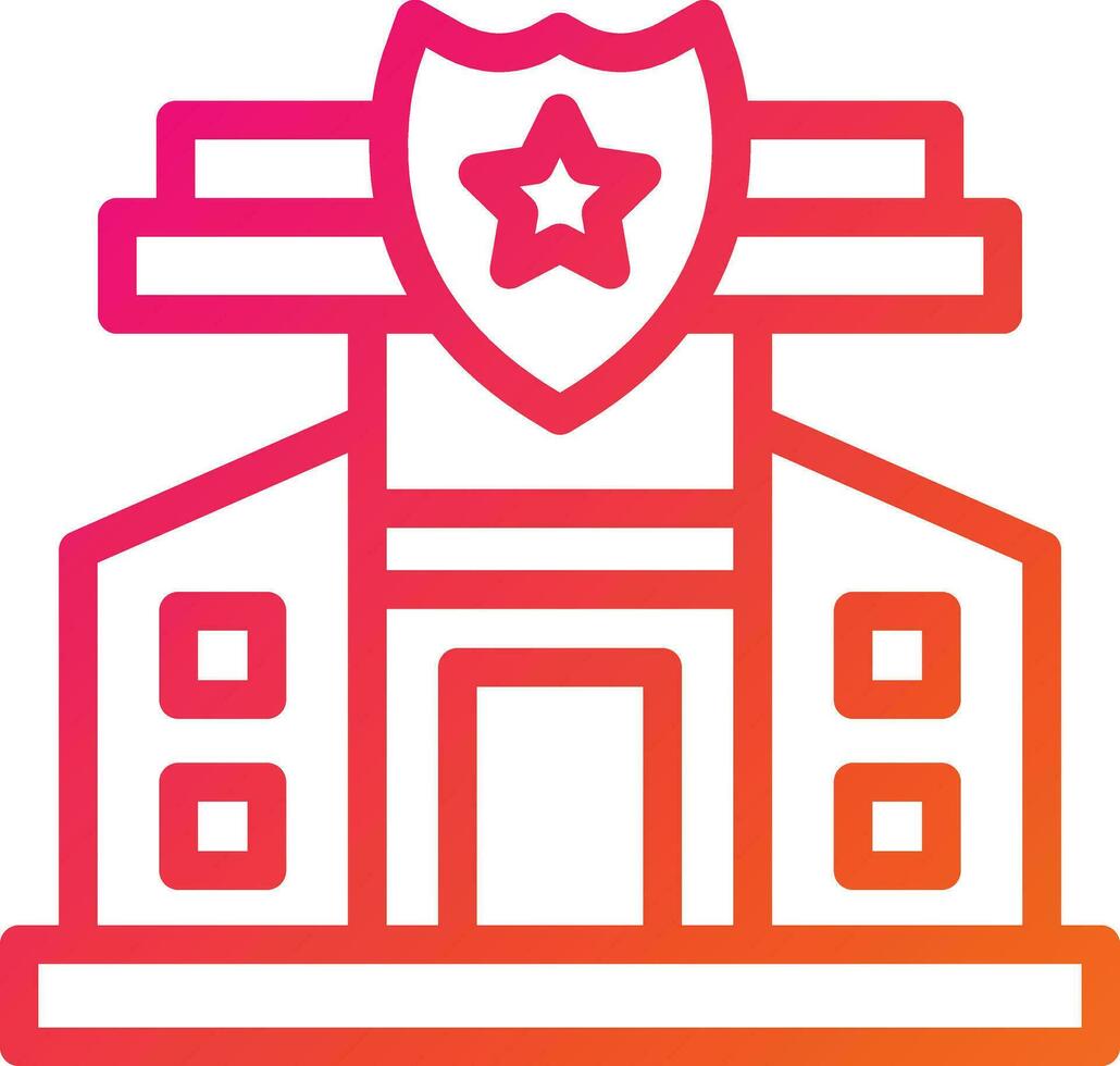 Police Station Vector Icon Design Illustration