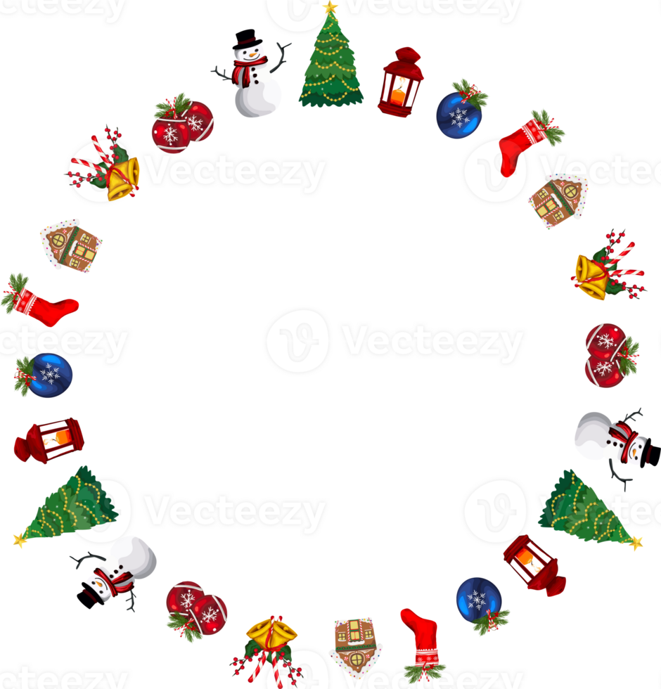 Christmas wreath frame. png