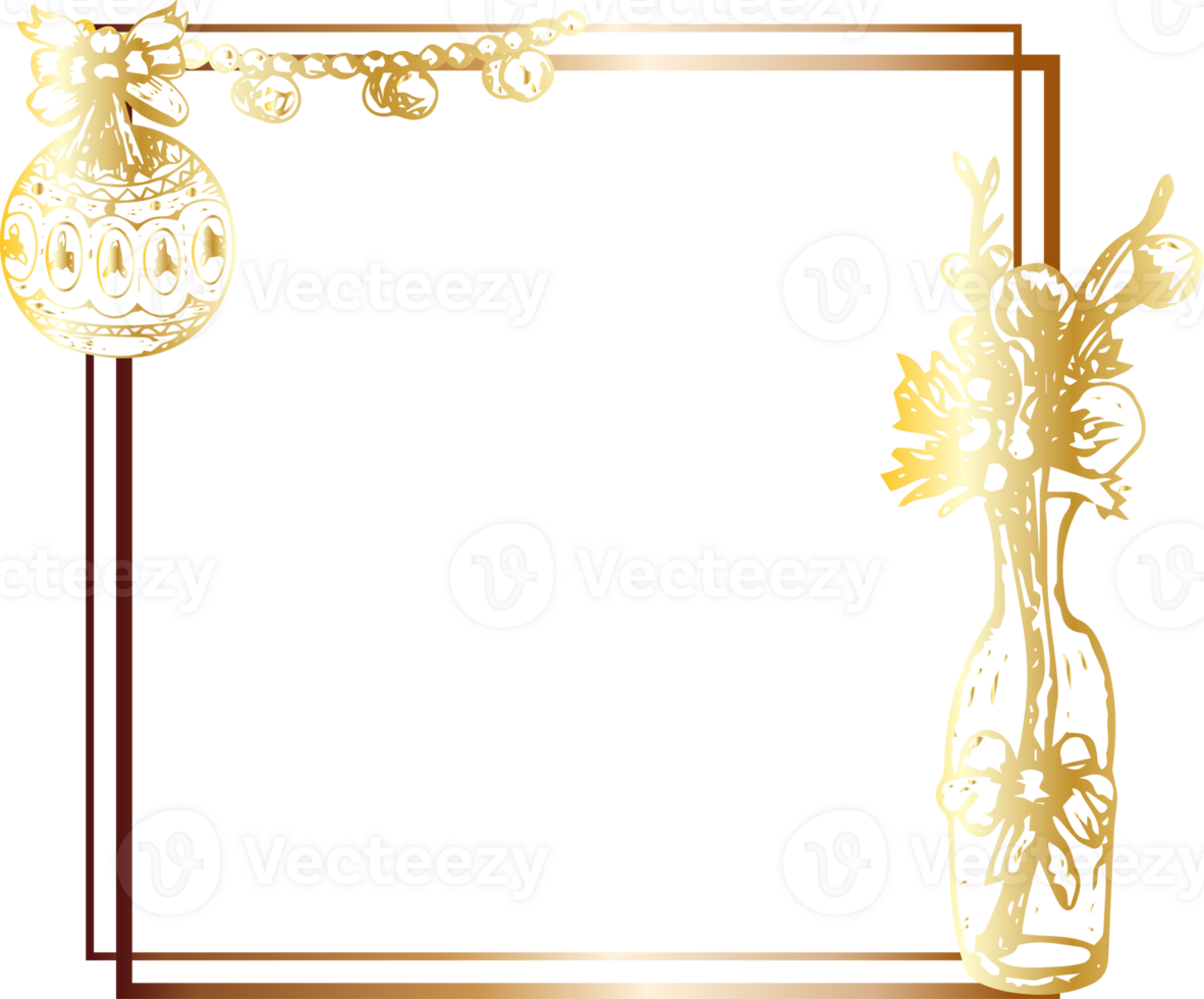 Christmas geometric frame. png