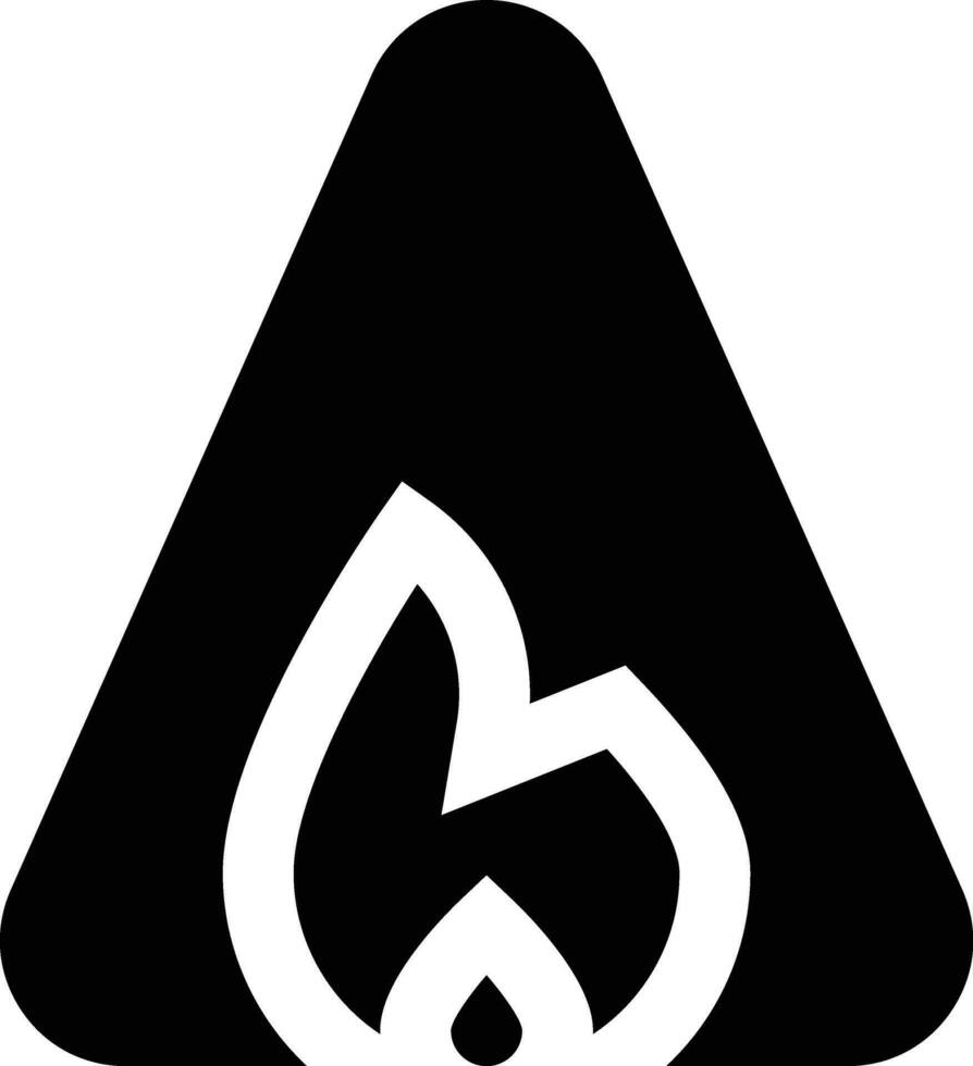 fuego advertencia vector icono diseño ilustración