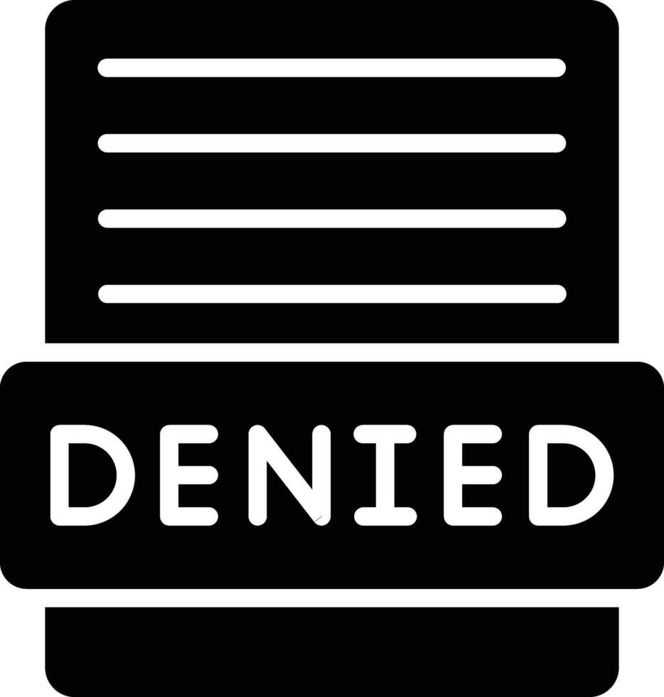 Denied Vector Icon Design Illustration