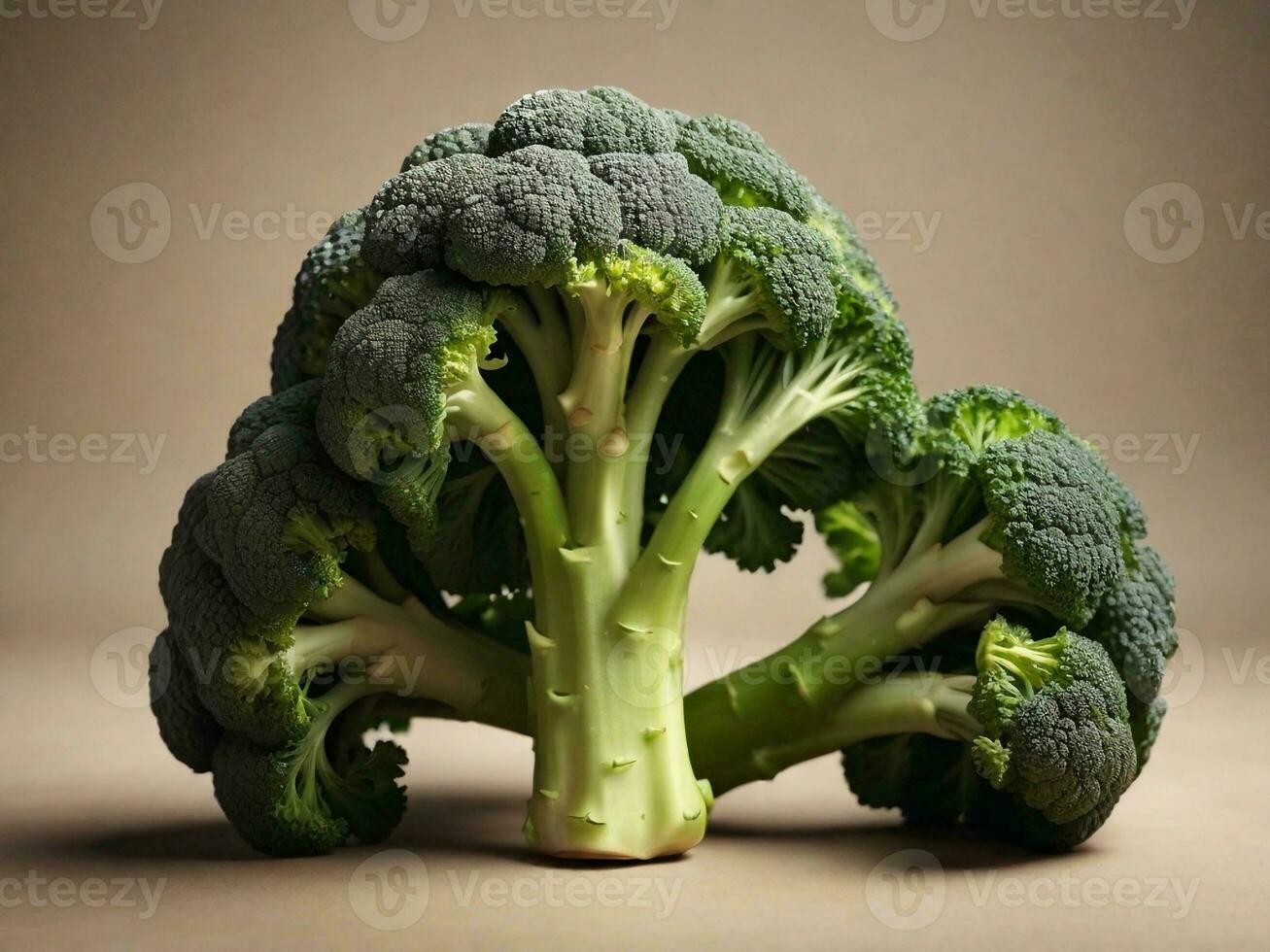 Lots of broccoli against textured background with space for text, background image, generative AI photo