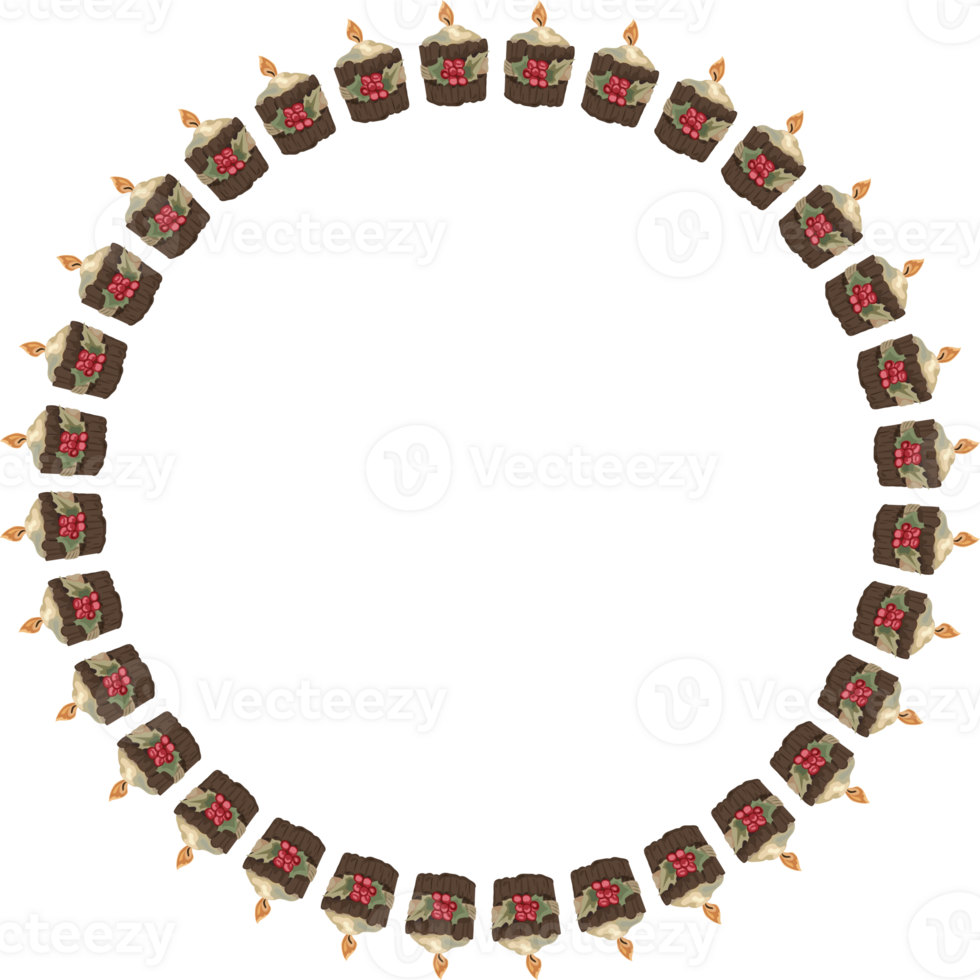 Christmas wreath frame. png