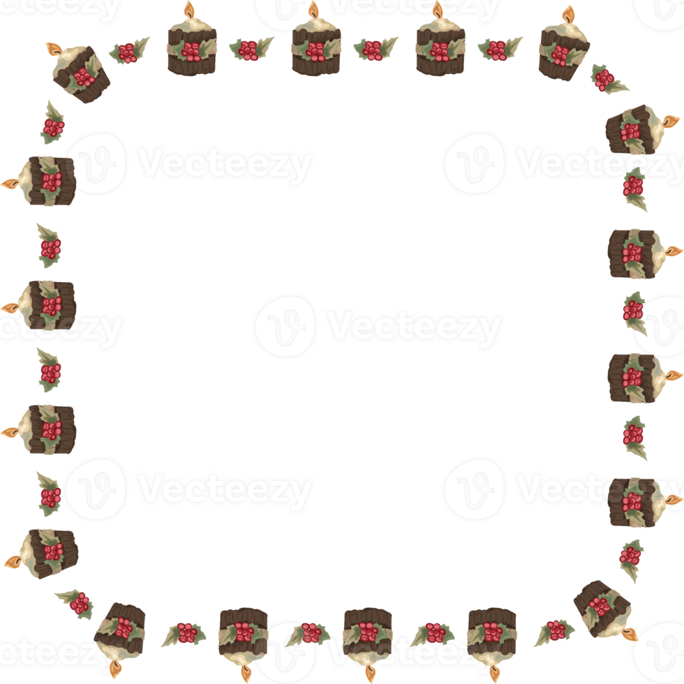 Christmas wreath frame. png