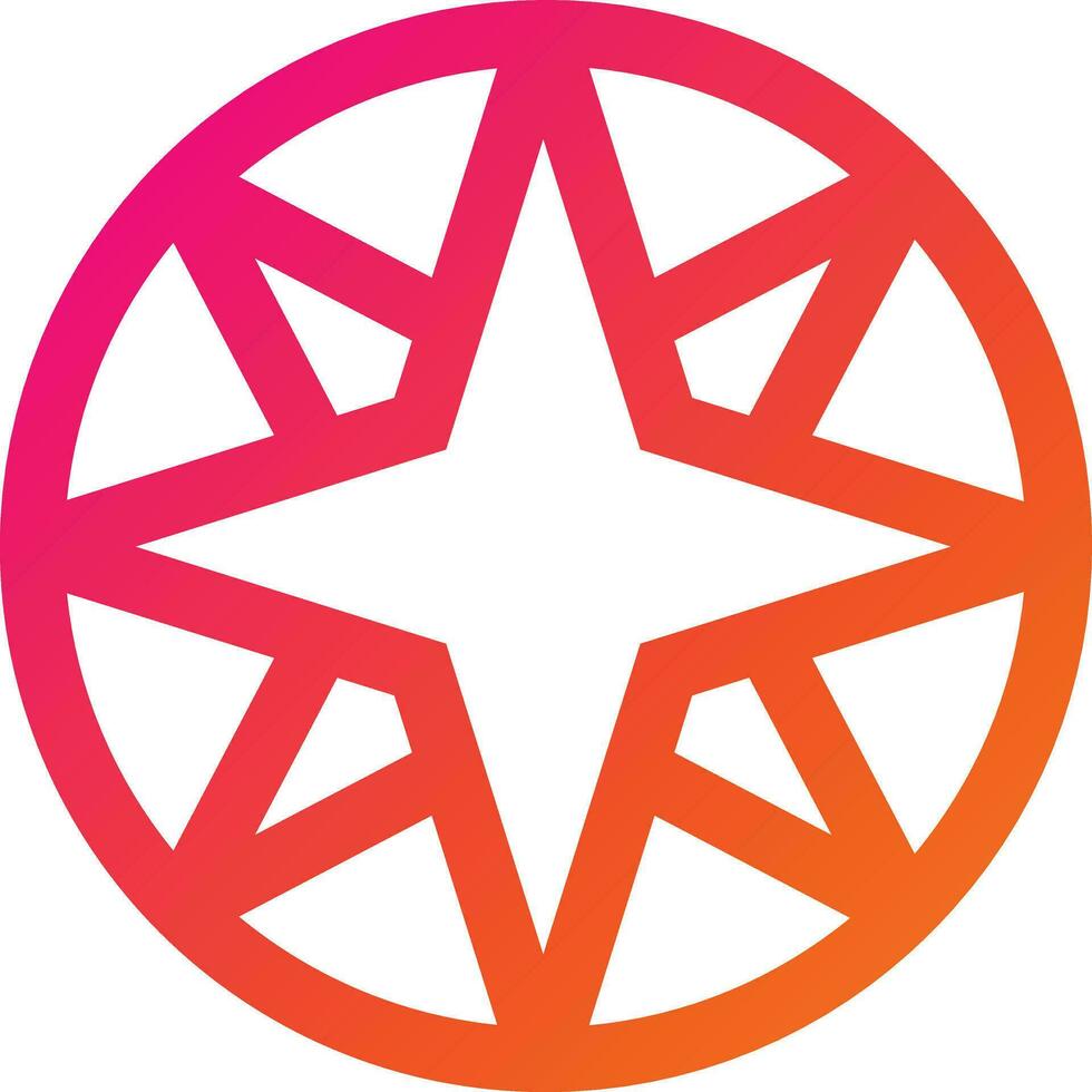 Compass Rose Vector Icon Design Illustration