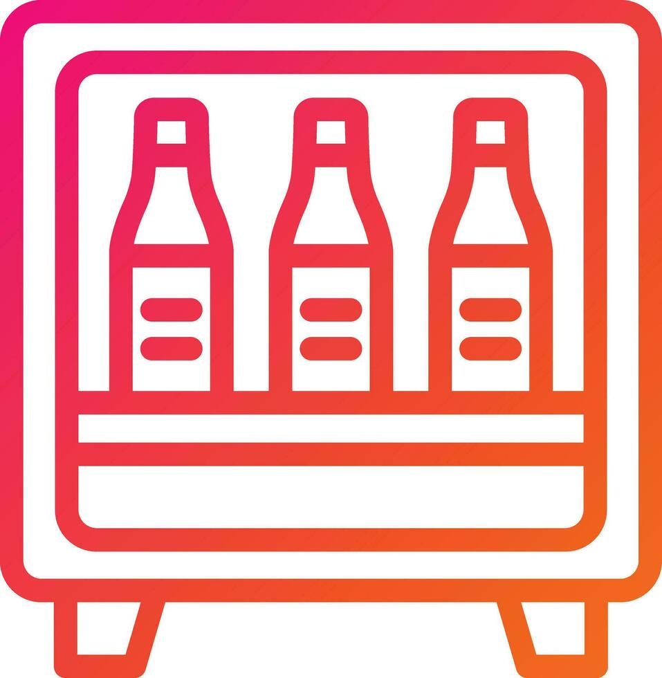 Minibar Vector Icon Design Illustration