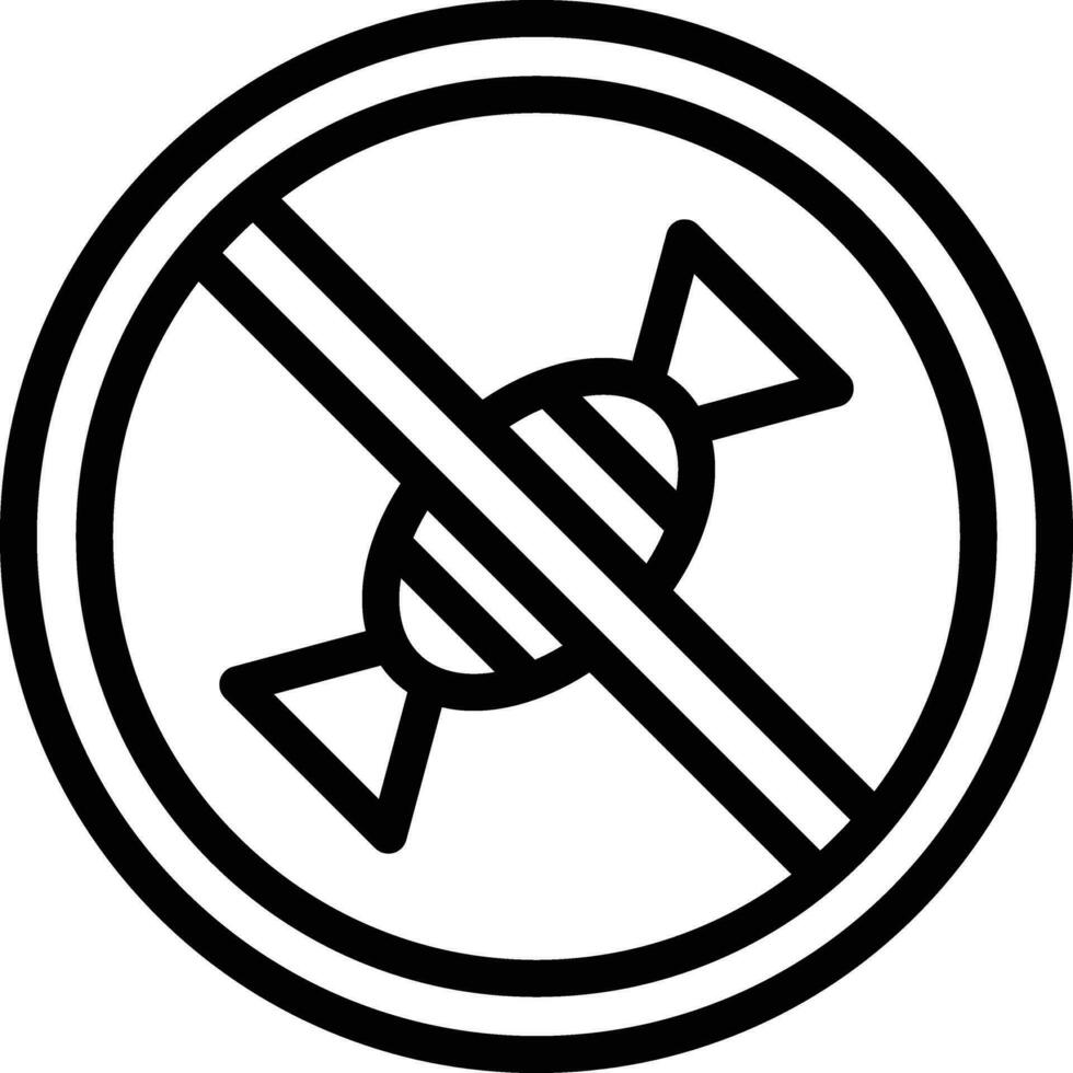 No Sugar Vector Icon Design Illustration