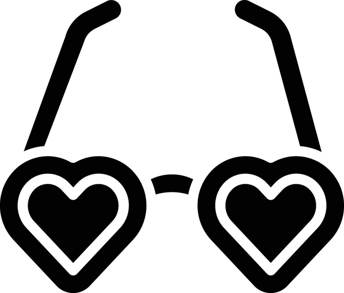 Heart Glasses Vector Icon Design Illustration