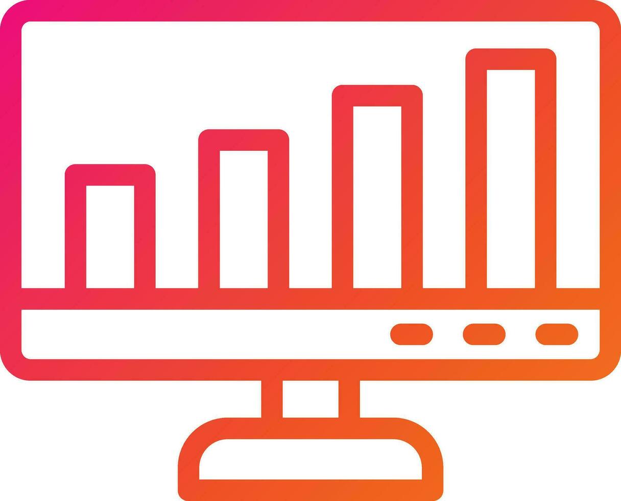 Bar Chart Vector Icon Design Illustration