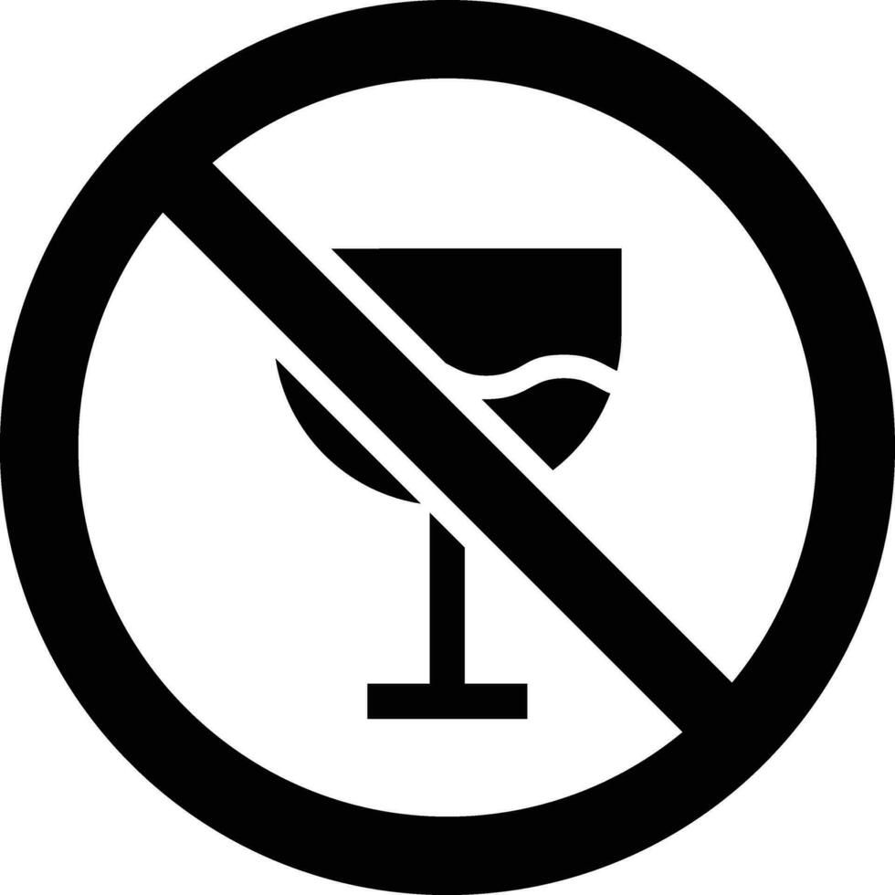 Alcohol Prohibition Vector Icon Design Illustration