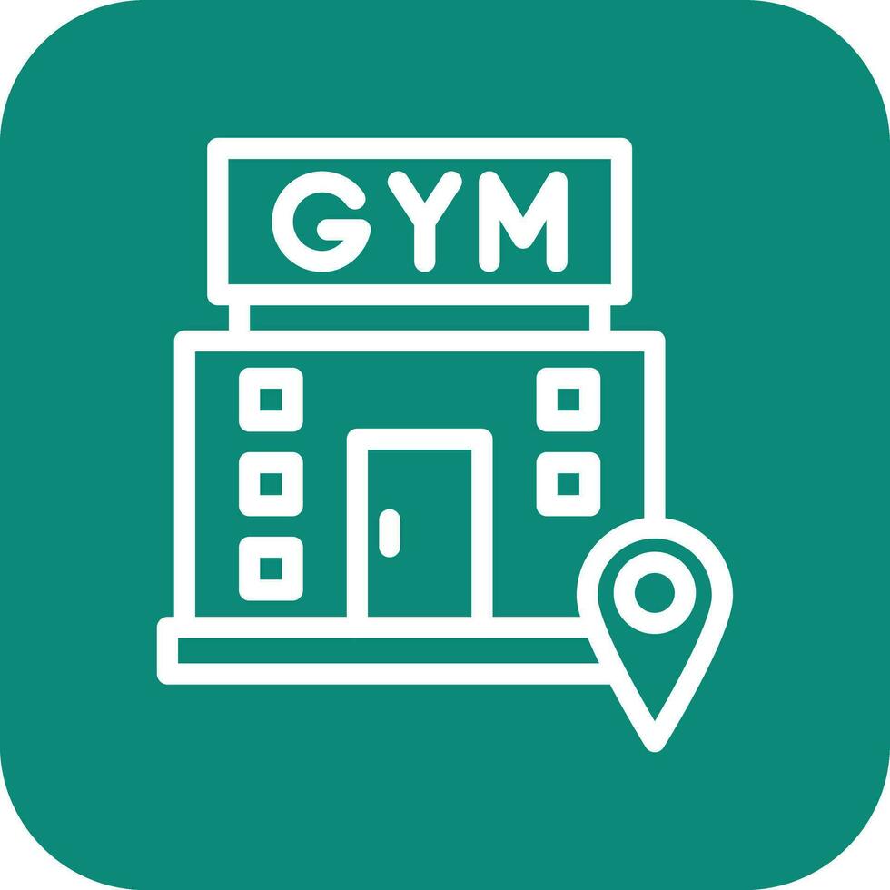 Gym Location Vector Icon Design Illustration