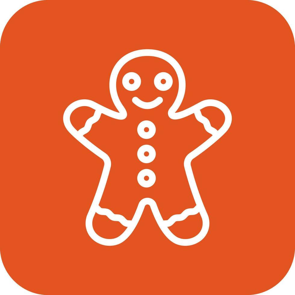 Gingerbread man Vector Icon Design Illustration