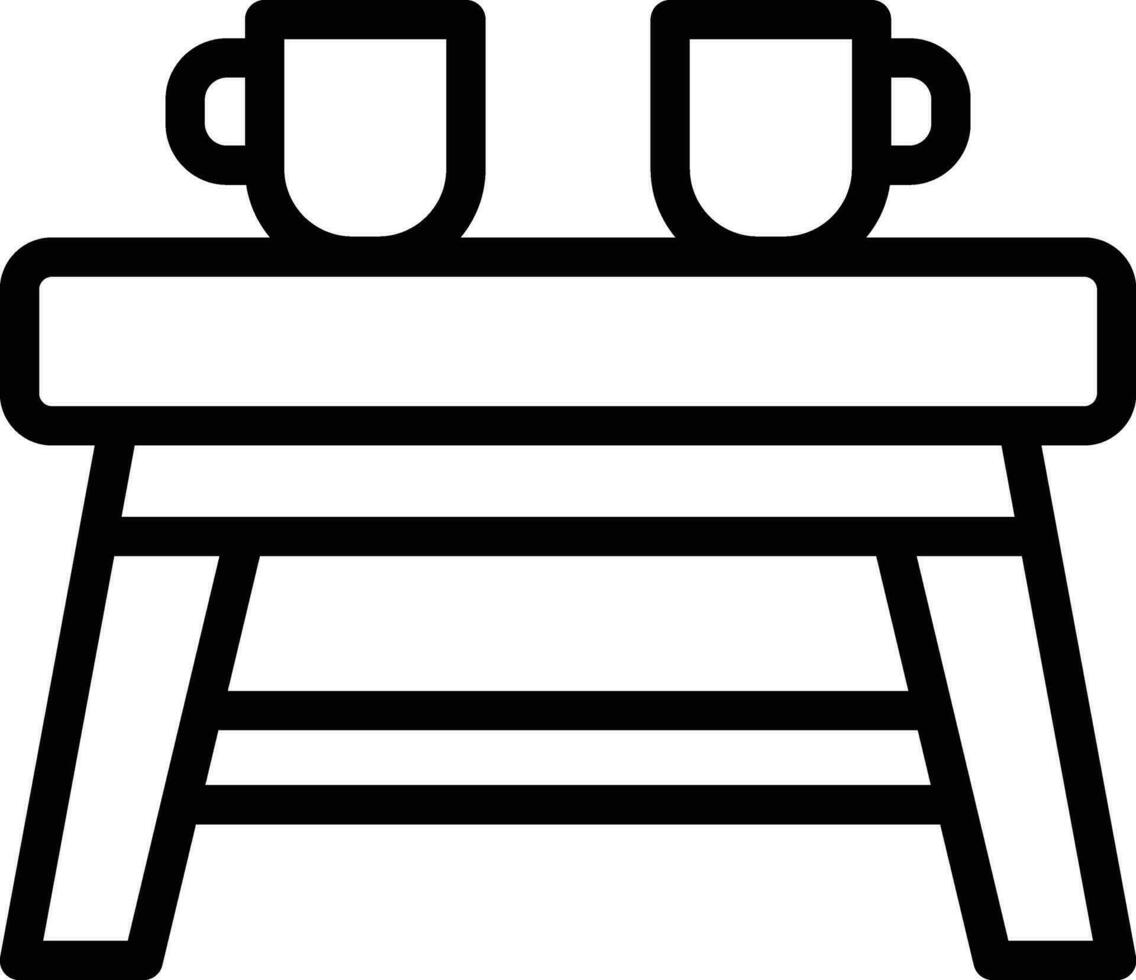 Tea Table Vector Icon Design Illustration