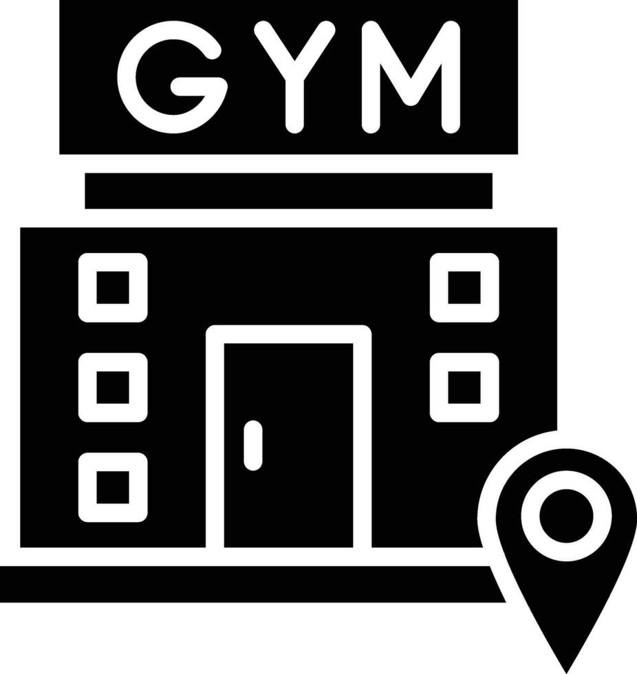 Gym Location Vector Icon Design Illustration