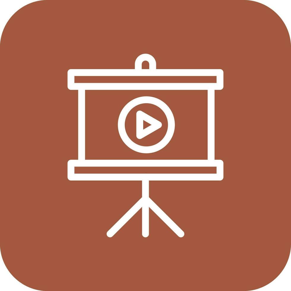 Projector Screen Vector Icon Design Illustration