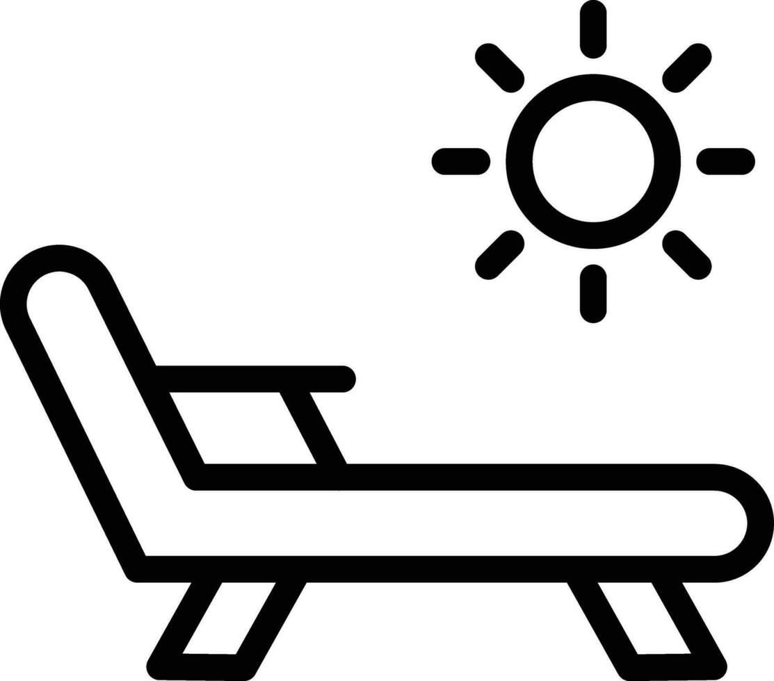 Deck Chair Vector Icon Design Illustration