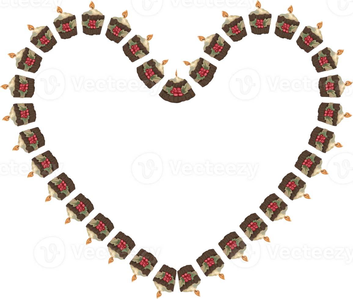 Christmas wreath frame. png