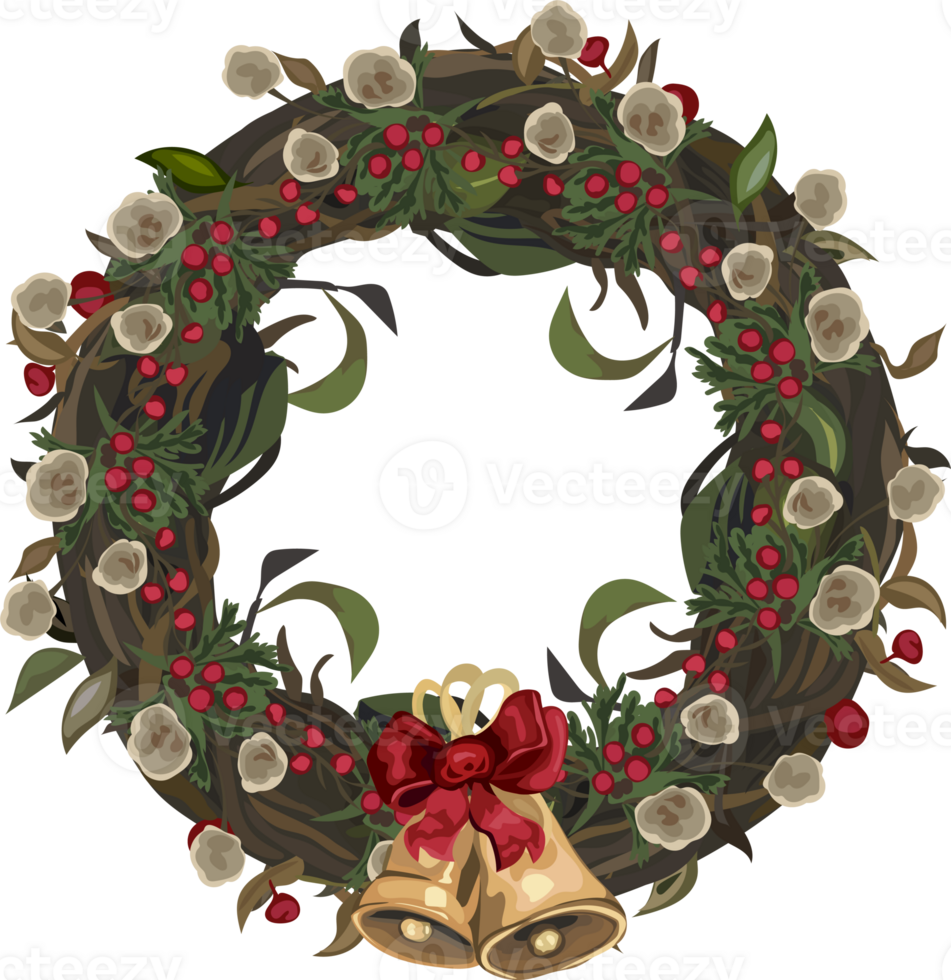 Navidad guirnalda ilustración en transparente antecedentes. png