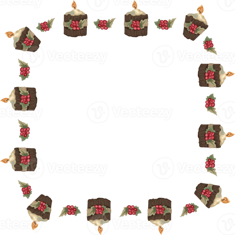Christmas wreath frame. png