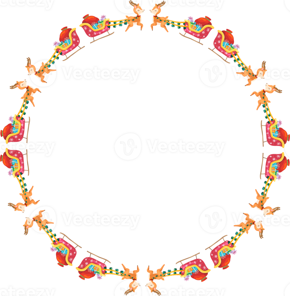 Christmas wreath frame. png