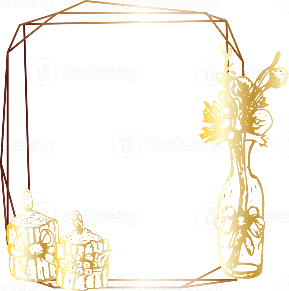 Christmas geometric frame. png