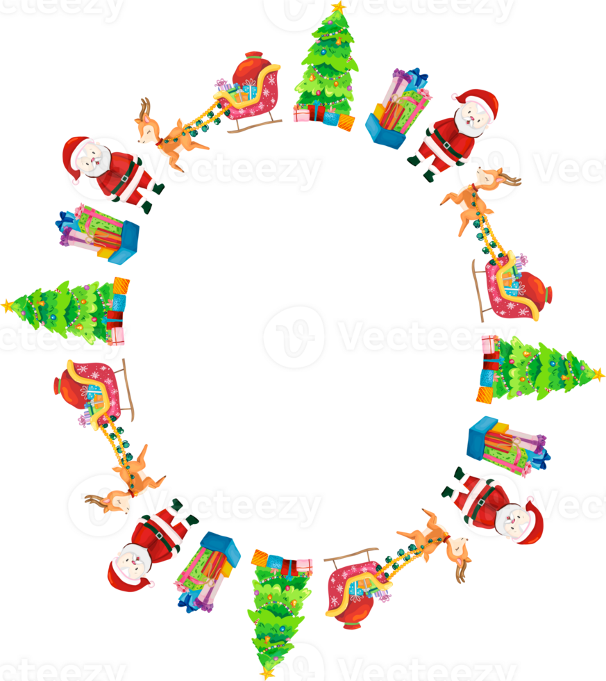 Christmas wreath frame. png