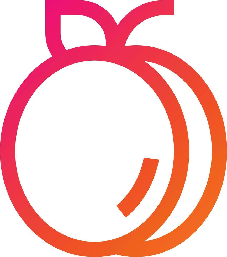 Apricot Vector Icon Design Illustration