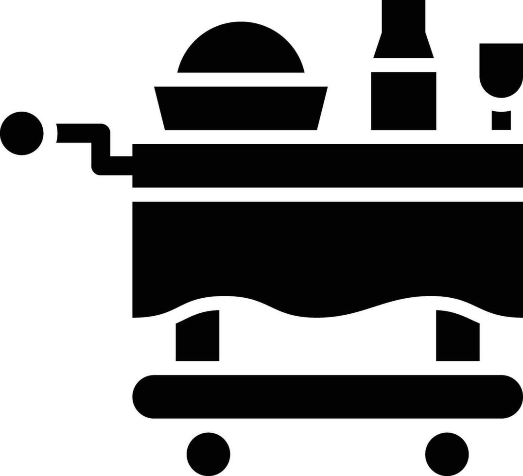 Food trolley Vector Icon Design Illustration