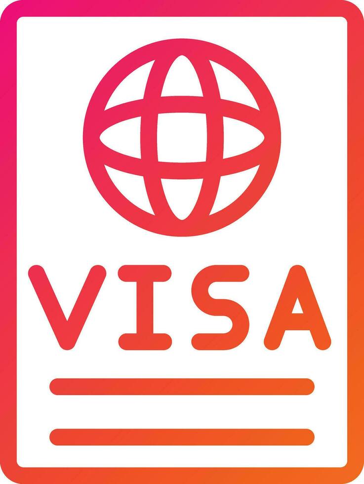 Visa Vector Icon Design Illustration