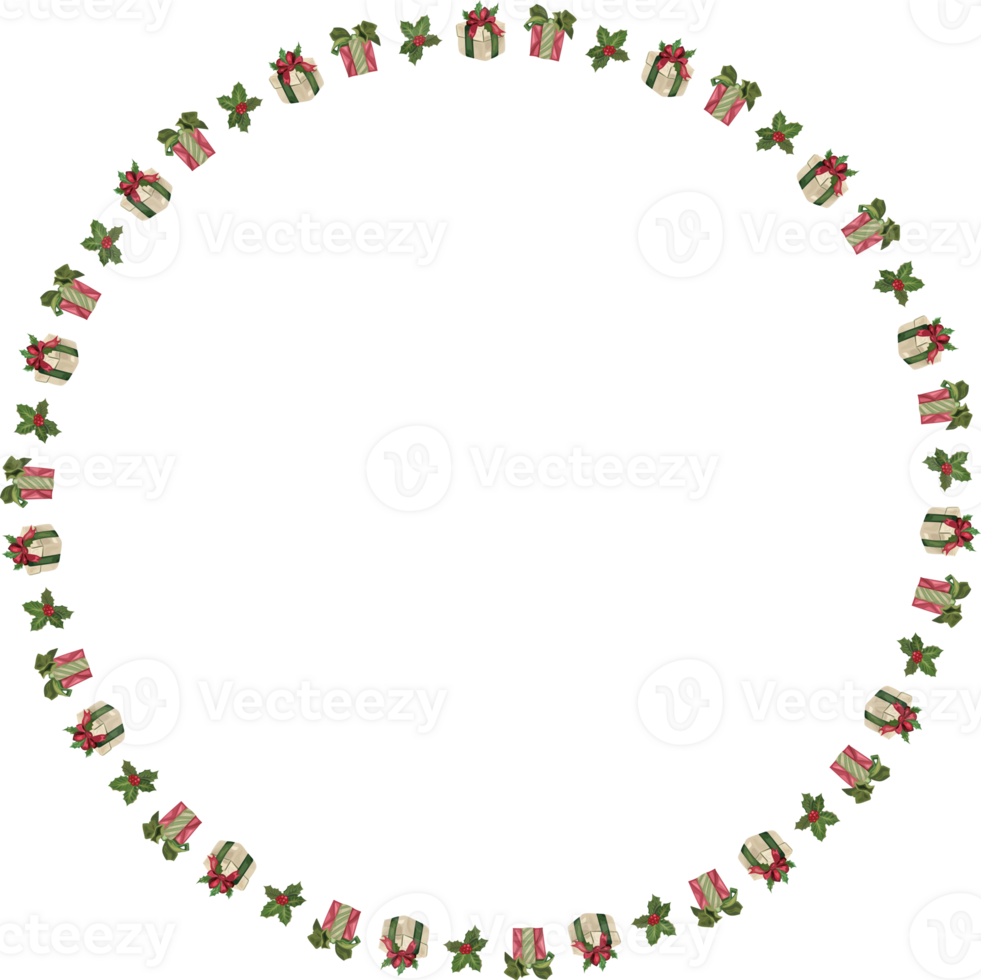 Christmas wreath frame. png