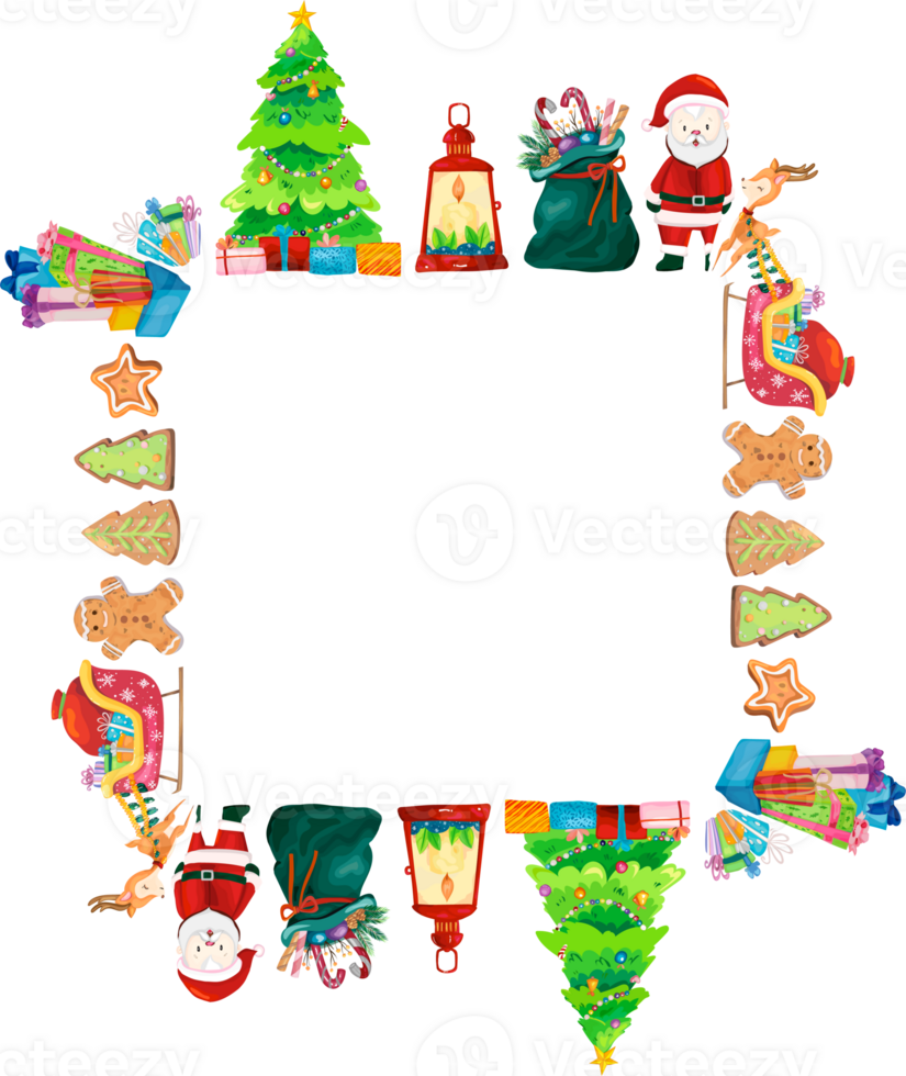 Christmas wreath frame. png
