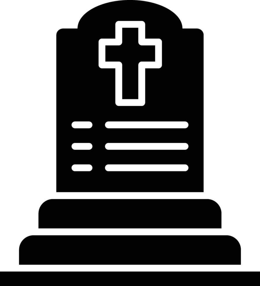 Cemetery Vector Icon Design Illustration