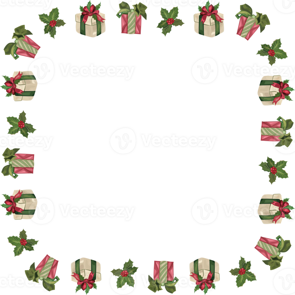 Christmas wreath frame. png