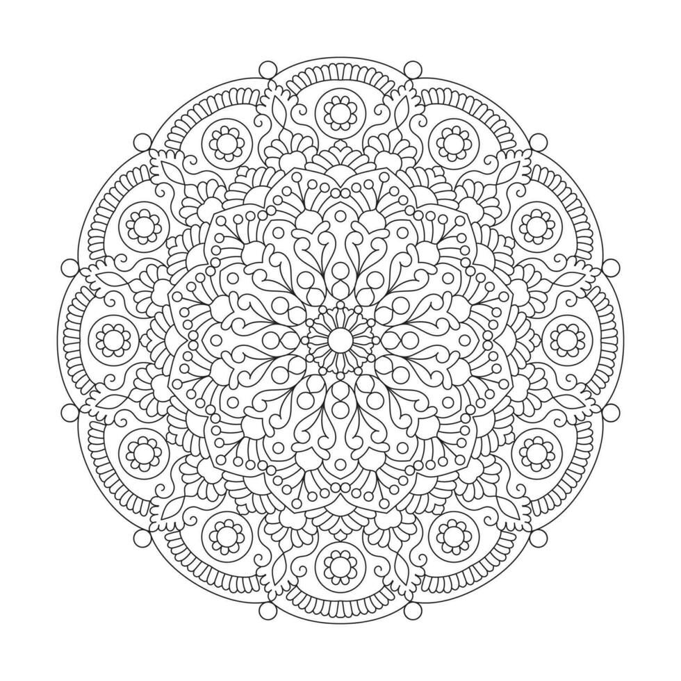 acuático arte adulto colorante libro mandala página para kdp libro interior. vector