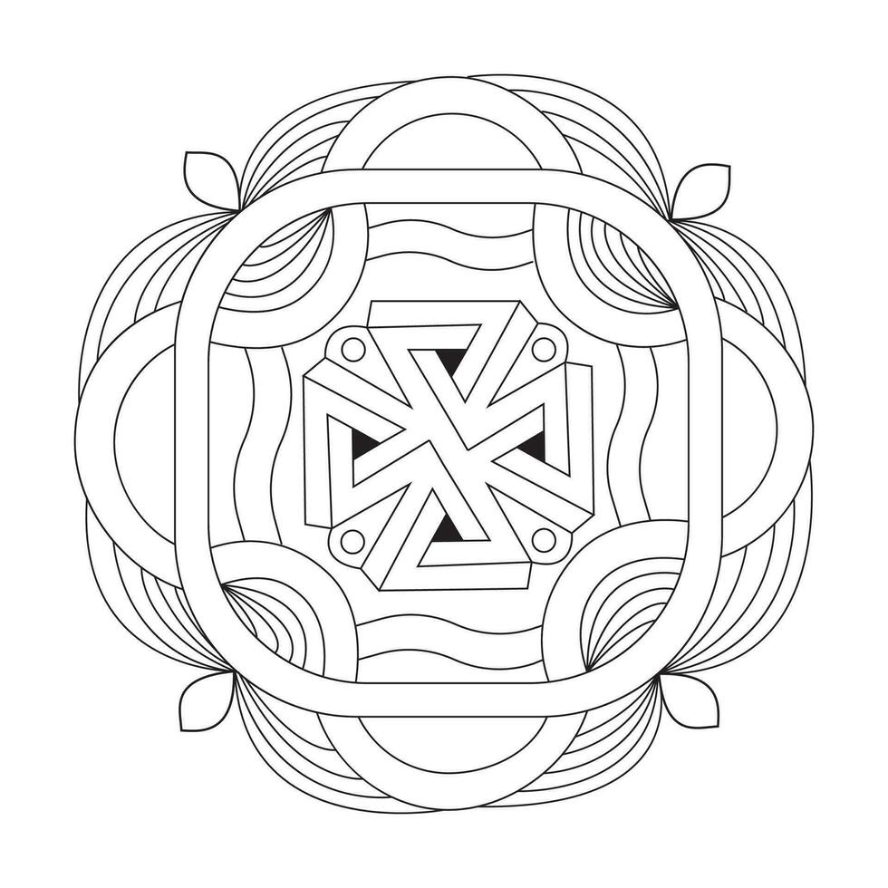 Seltic coloring book mandala page for kdp book interior. vector