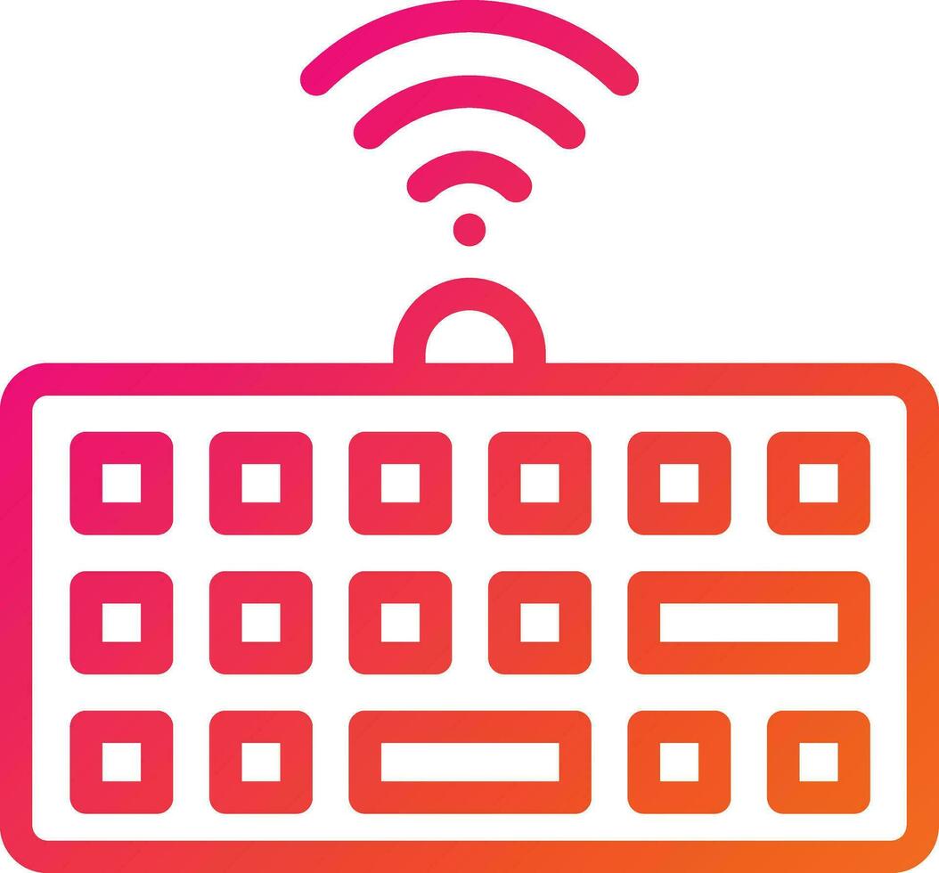 Wireless keyboard Vector Icon Design Illustration
